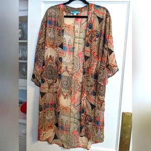 AINA BE Bohemian Print Fall Kimono Sz. SMALL